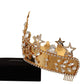 Dolce & Gabbana Gold Crystal Star STRASS Crown Logo Women Tiara Diadem