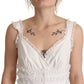 Dolce & Gabbana Elegant White A-Line Tiered Maxi Dress