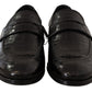 Dolce & Gabbana Black Crocodile Leather Slip On Moccasin Shoes