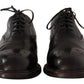 Dolce & Gabbana Black Leather Mens Lace Up Derby Shoes