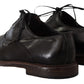 Dolce & Gabbana Black Leather Mens Lace Up Derby Shoes