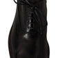 Dolce & Gabbana Black Leather Mens Lace Up Derby Shoes