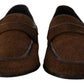 Dolce & Gabbana Brown Exotic Leather Mens Slip On Loafers Shoes