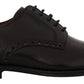 Dolce & Gabbana Black Leather Wingtip Mens Formal Derby Shoes