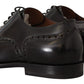 Dolce & Gabbana Black Leather Wingtip Mens Formal Derby Shoes