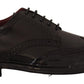 Dolce & Gabbana Black Leather Oxford Wingtip Formal Derby Shoes