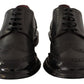 Dolce & Gabbana Black Leather Oxford Wingtip Formal Derby Shoes