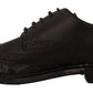 Dolce & Gabbana Black Leather Oxford Wingtip Formal Derby Shoes