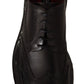 Dolce & Gabbana Black Leather Oxford Wingtip Formal Derby Shoes