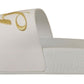 Dolce & Gabbana Chic White Leather Slides with Gold Embroidery