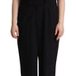 Dolce & Gabbana Black Wool Blend Sleeveless Jumpsuit Dress