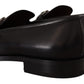 Salvatore Ferragamo Black Calf Leather Moccasin Formal Shoes