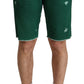 Dolce & Gabbana Green Tattered Cotton Men Denim Bermuda Shorts