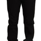 Dolce & Gabbana Black Cotton Straight Men Jeans STAFF Pants