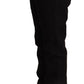 Dolce & Gabbana Black Cotton Straight Men Jeans STAFF Pants