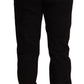 Dolce & Gabbana Black Cotton Straight Men Jeans STAFF Pants