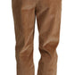 Dolce & Gabbana Brown Cotton Corduroy High Waist Skinny Pants