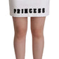 Dolce & Gabbana White Princess Embellish Mini Denim Pencil Cut Skirt