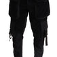 Dolce & Gabbana Black Cotton Skinny Corduroy Cargo Pants