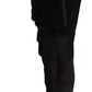 Dolce & Gabbana Black Cotton Skinny Corduroy Cargo Pants