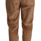 Dolce & Gabbana Brown Corduroy Cotton Trouser Tapered Pants