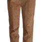 Dolce & Gabbana Brown Corduroy Cotton Trouser Tapered Pants