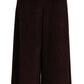 Dolce & Gabbana Bordeaux Corduroy Cotton Trouser Wide Leg Pants