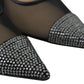 Jimmy Choo Black Mesh Amika 85 Diamond Pumps Shoes