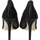 Jimmy Choo Black Mesh Amika 85 Diamond Pumps Shoes