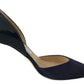 Jimmy Choo Navy Blue Leather Darylin 85 Pumps Shoes