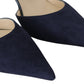 Jimmy Choo Navy Blue Leather Darylin 85 Pumps Shoes