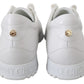 Jimmy Choo White Leather Monza Sneakers