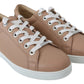 Jimmy Choo Powder Pink Leather Cash Sneakers