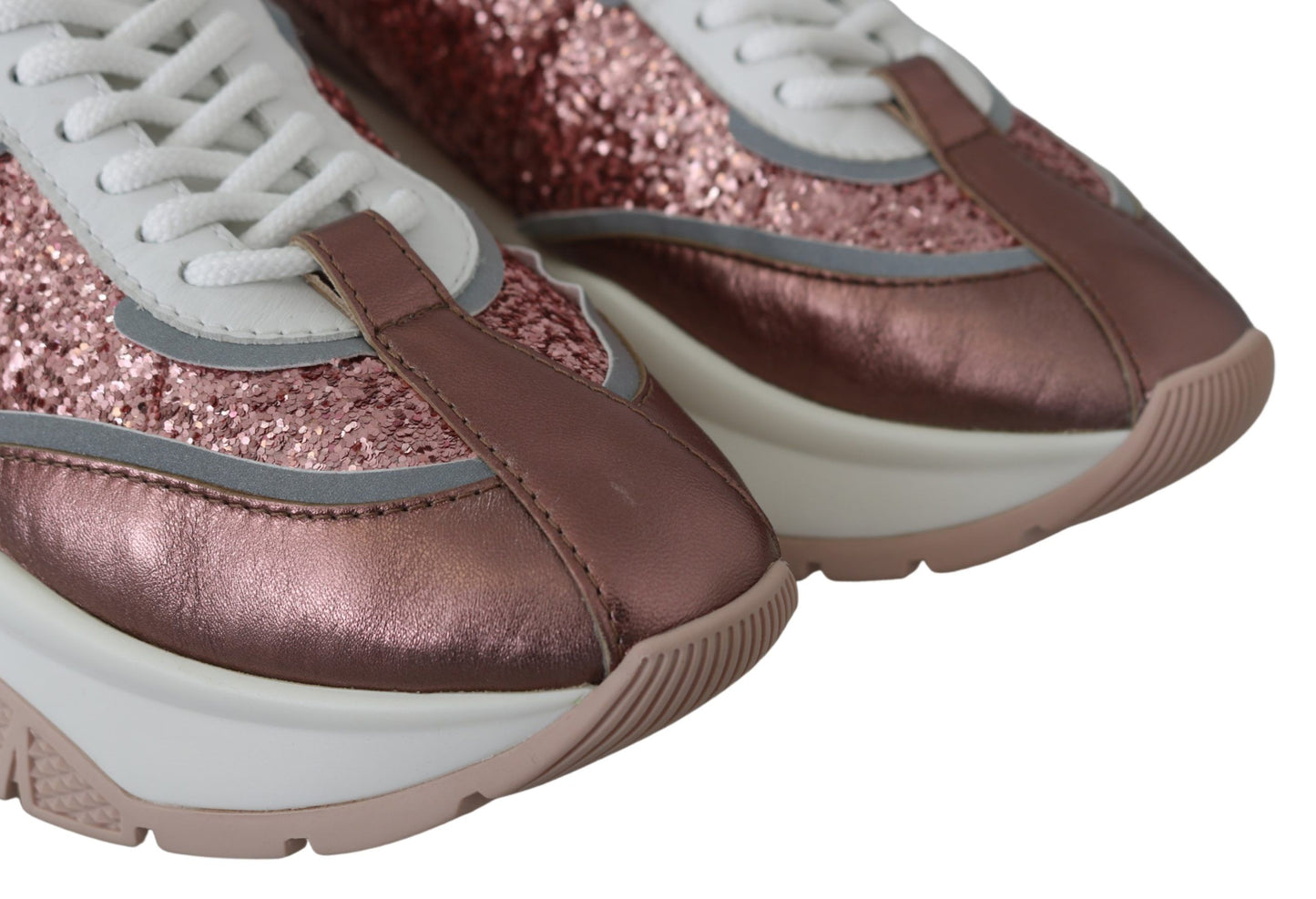 Jimmy Choo Pink Candyfloss Leather Raine Sneakers