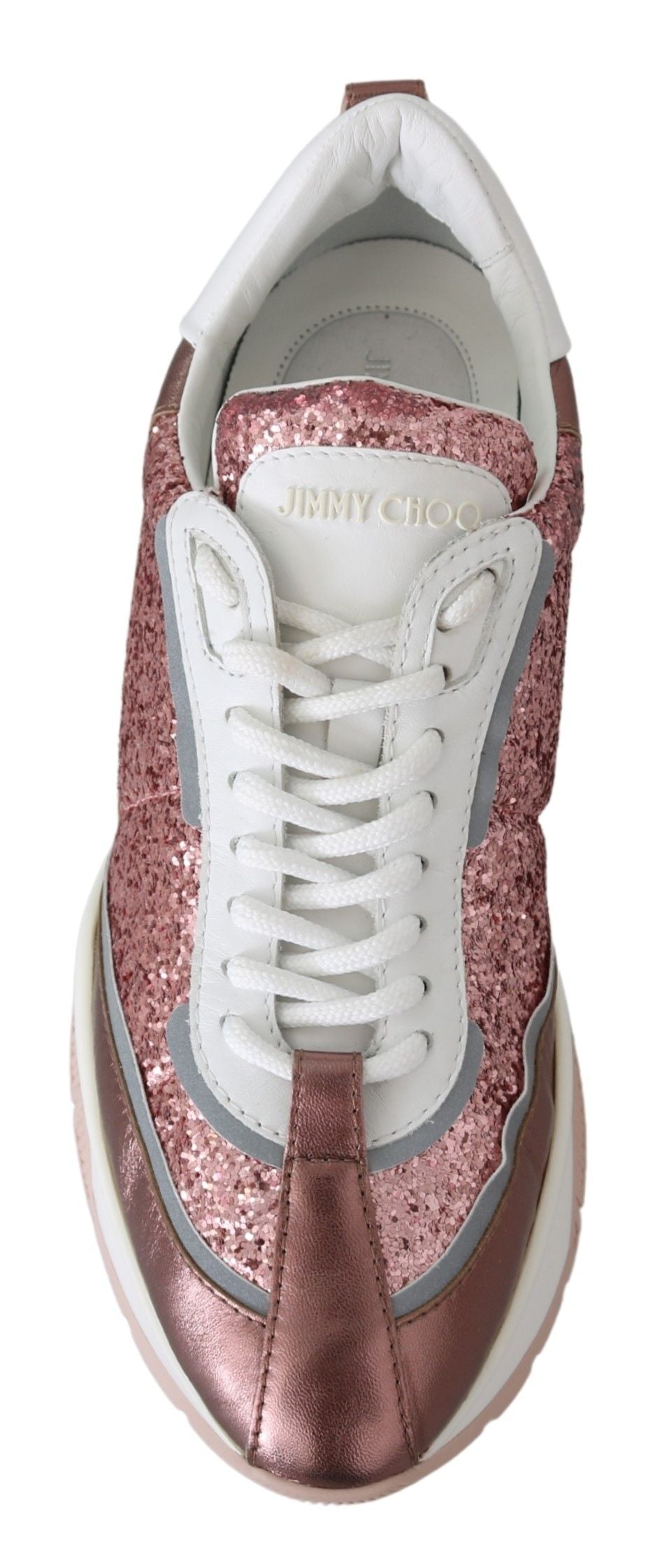 Jimmy Choo Pink Candyfloss Leather Raine Sneakers