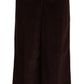 Dolce & Gabbana Black Cotton High Waist Trouser Wide Leg Pants