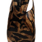 Dolce & Gabbana Brown Slingbacks Leather Tiger Shoes