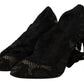 Dolce & Gabbana Black Stretch Socks Taormina Lace Boots Shoes