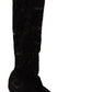 Dolce & Gabbana Black Stretch Socks Taormina Lace Boots Shoes