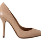 Dolce & Gabbana Beige Leather Bellucci Heels Pumps Shoes