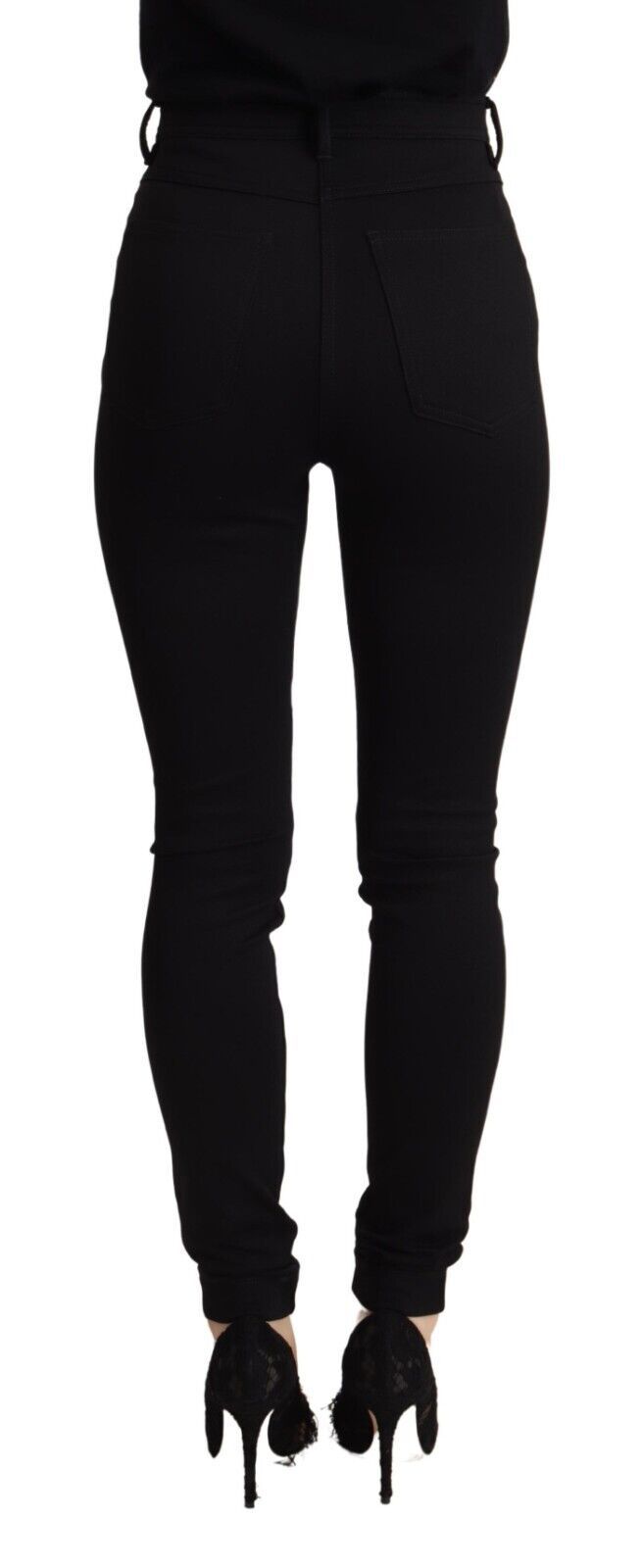 Dolce & Gabbana Black High Waist Skinny Slim Fit Pants