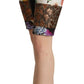 Dolce & Gabbana Multicolor Patchwork High Waist Cropped Pants