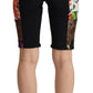 Dolce & Gabbana Multicolor Patchwork High Waist Cropped Pants