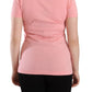 Dolce & Gabbana Pink Cotton Short Sleeves Crewneck T-shirt Top