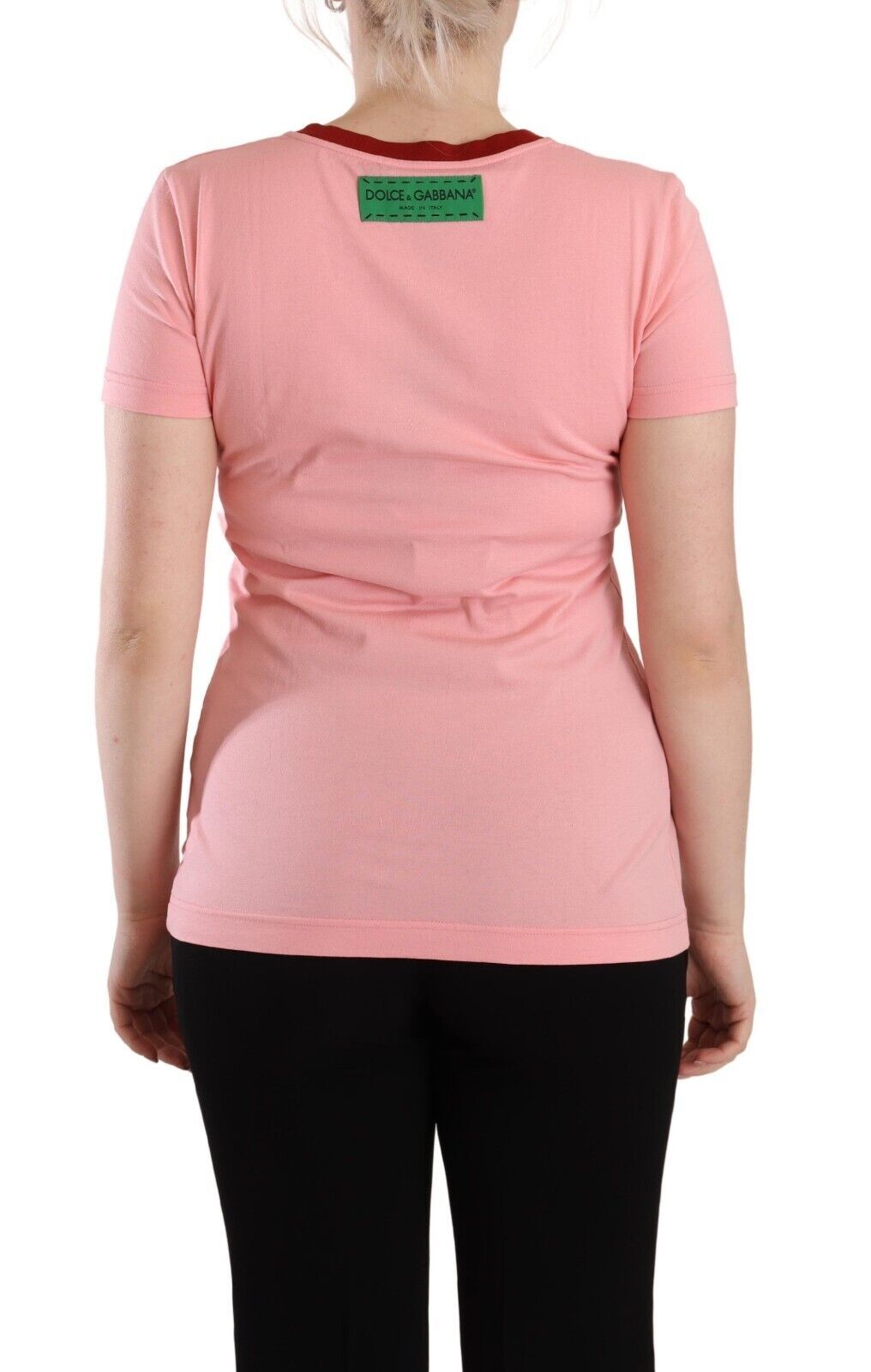 Dolce & Gabbana Pink Cotton Short Sleeves Crewneck T-shirt Top