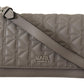 Karl Lagerfeld Light Grey Leather Crossbody Bag