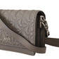 Karl Lagerfeld Light Grey Leather Crossbody Bag