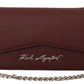 Karl Lagerfeld Wine Leather Evening Clutch Bag