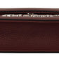 Karl Lagerfeld Wine Leather Evening Clutch Bag