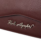 Karl Lagerfeld Wine Leather Evening Clutch Bag